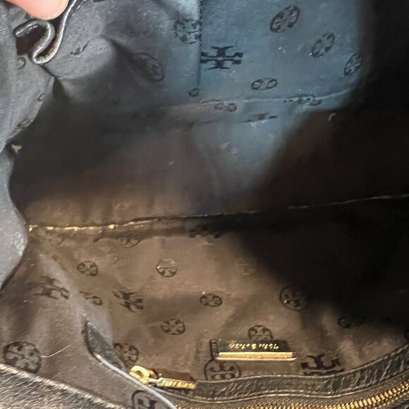 RARE!! ✺ AUTHENTIC TORY BURCH BLACK LEATHER JESSICA SHOULDER BAG!  VINTAGE BEAUT - Picture 8 of 10